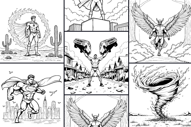 Superhero Coloring Pages