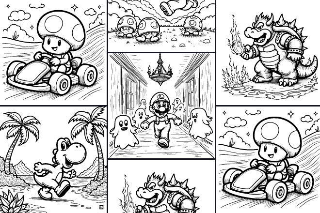 Video Games Coloring Pages